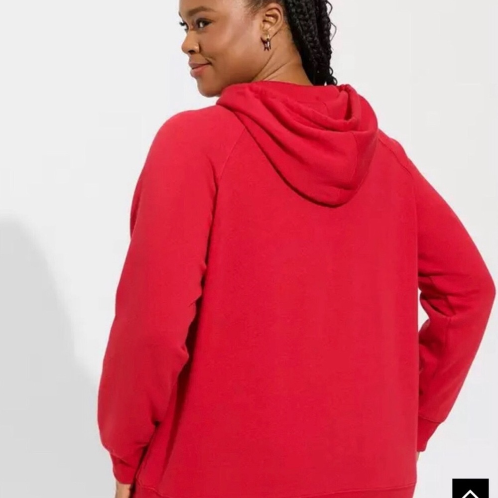 Torrid 00/Medium Christmas Story Red Graphic Hoodie with Leg Lamp Design NWT - Picture 3 of 3